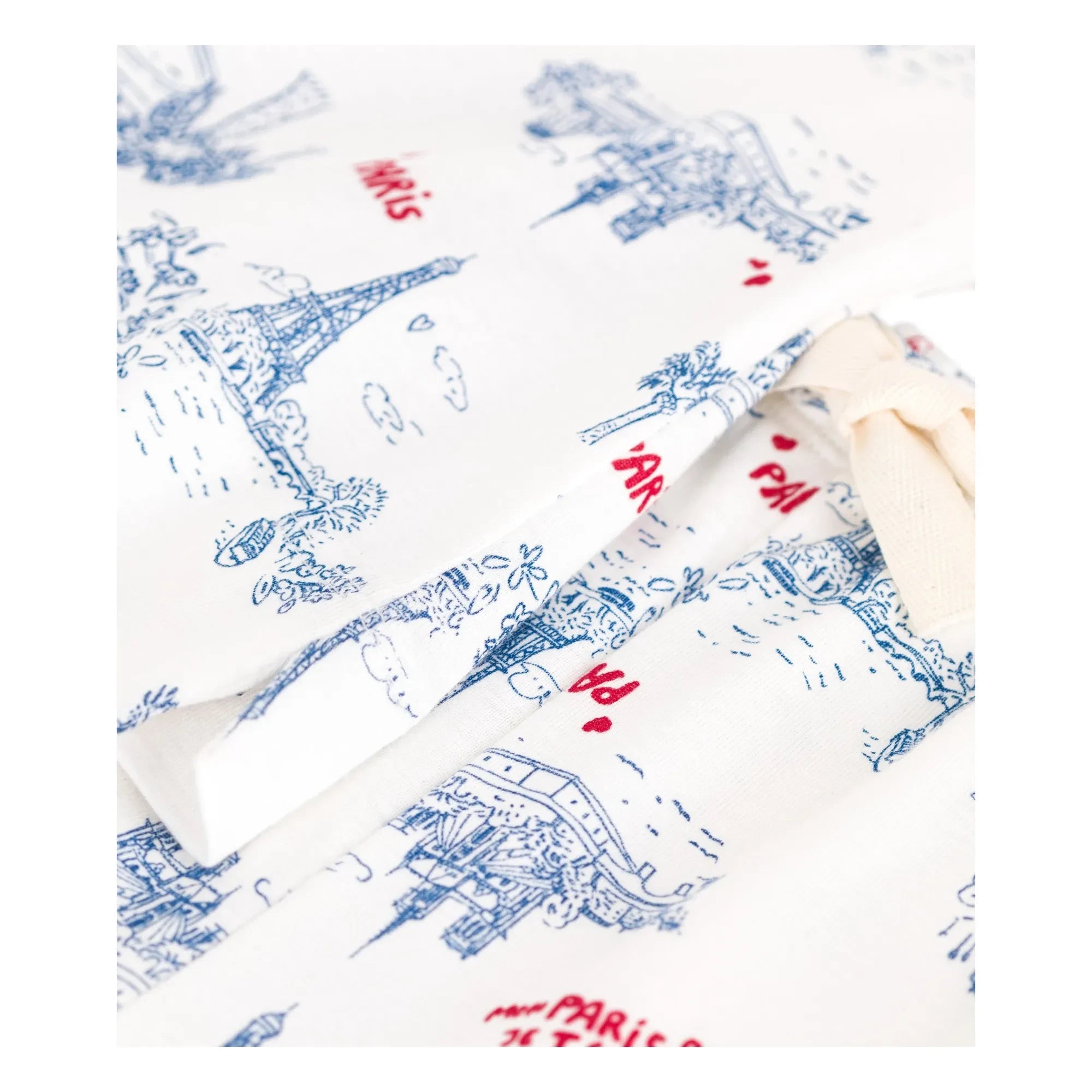 Petit Bateau – Schlafanzug-Shorts aus gerippter Bio-Baumwolle | Ecru