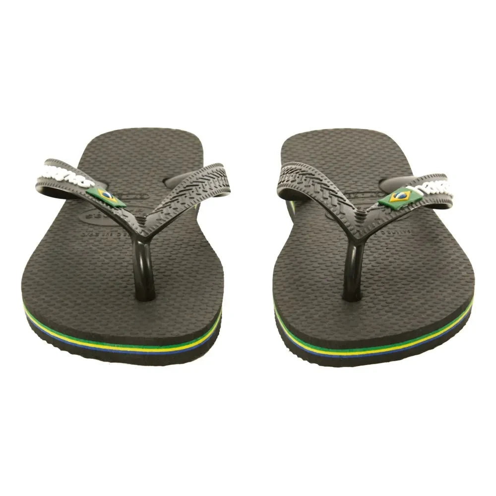 Havaianas - Zehentrenner Logo Brasil | Schwarz