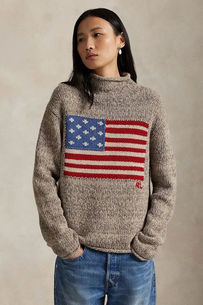 Polo Ralph Lauren düşük balıkçı yaka kadın yünlü kazak