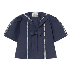 The Tiny Big Sister - Sailor Baumwollbluse | Marineblau