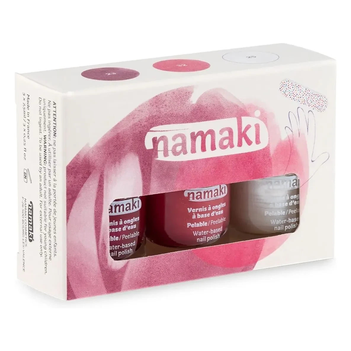 Namaki - Fruchtschorle Nagellack-Set - 3er Set | Pink