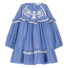 Louise Misha - Orana Bio-Baumwollkleid | Denimblau