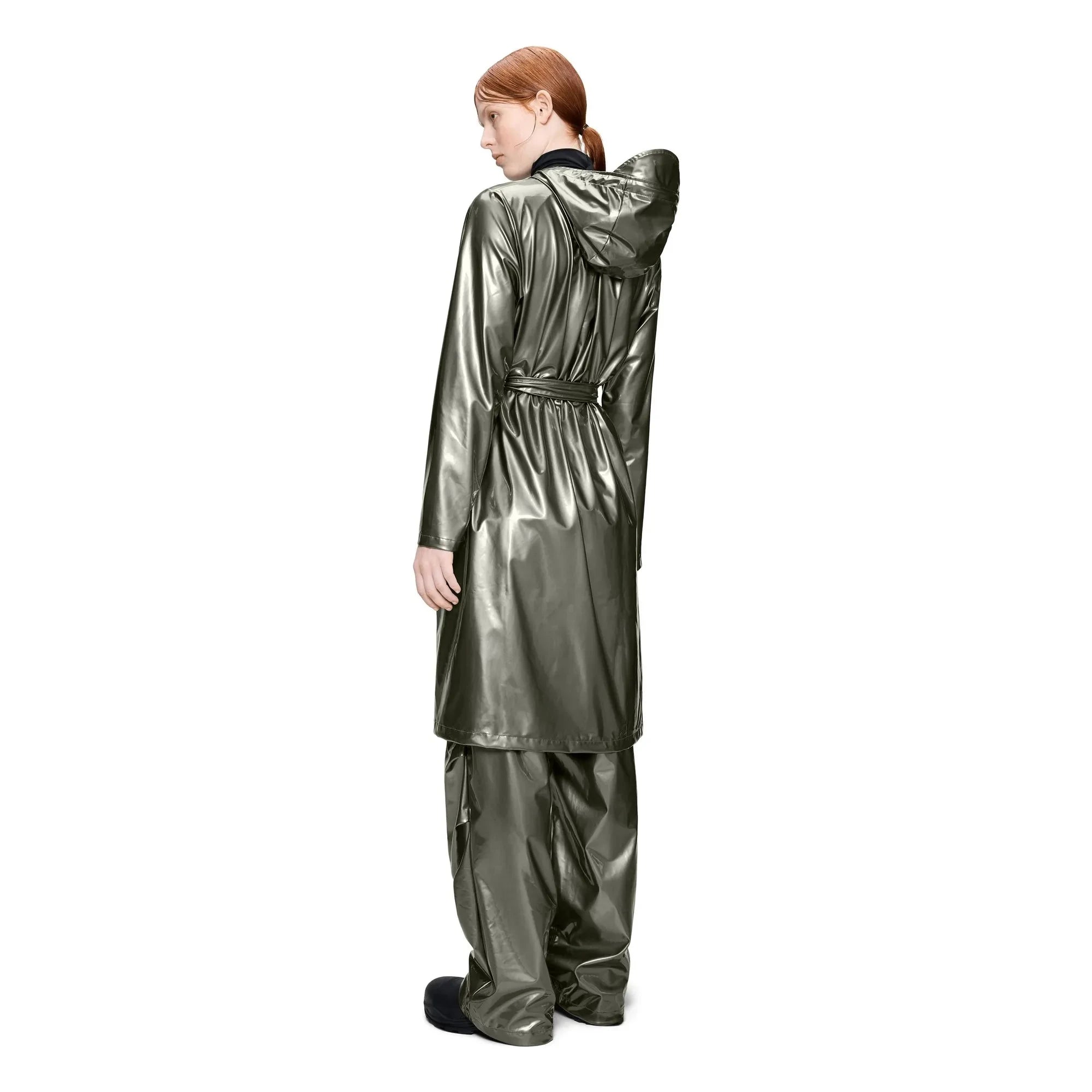 Rains – Langer A-Linien-Mantel W3 | Anthrazit