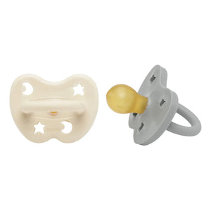 Hevea – Naturgummi-Schnuller – 2er-Set | Hellgrau