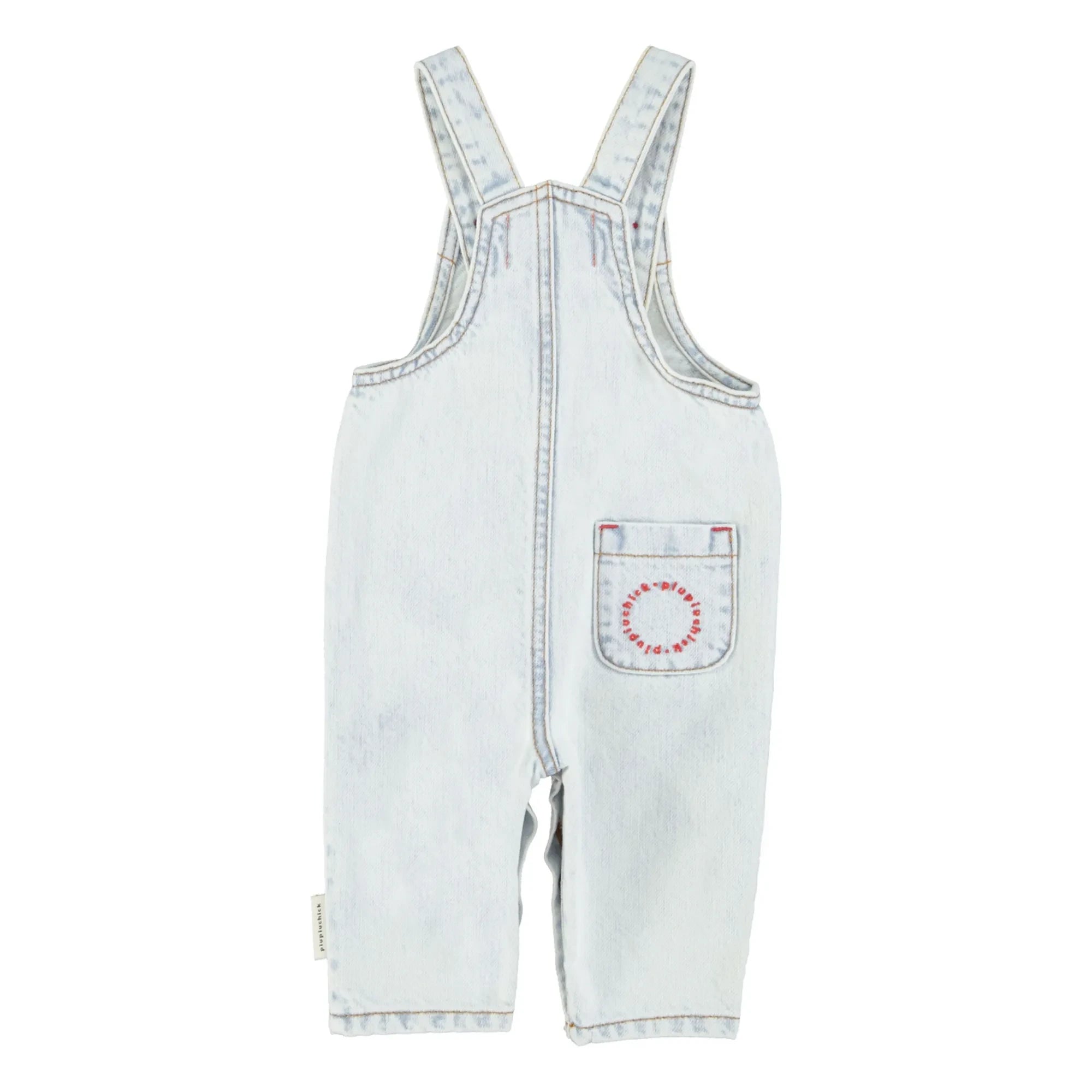 Piupiuchick - Peace Baby Jeanslatzhose | Gewaschenes Blau