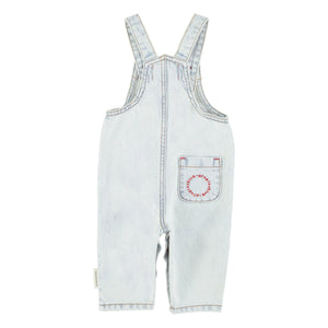 Piupiuchick - Peace Baby Jeanslatzhose | Gewaschenes Blau