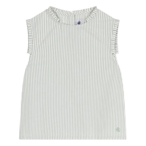 Petit Bateau - Top Bictoire Bio-Baumwoll-Popeline | Weiß