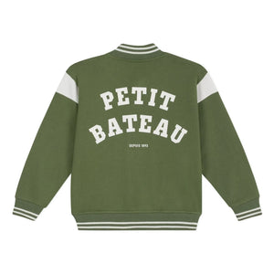 Petit Bateau - Teddy Molleton Oversized-Jacke | Oliv