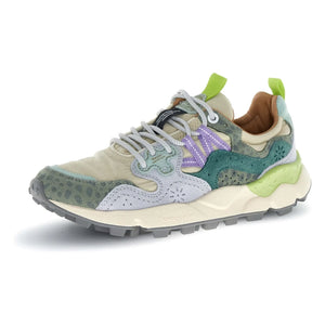 Flower Mountain - Yamano 3 Leopard Wildleder und Nylon Sportschuhe | Grau Blau