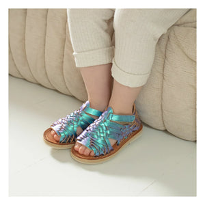 Mapache - Sandalita Mermaid Metallic Sandalen | Türkis
