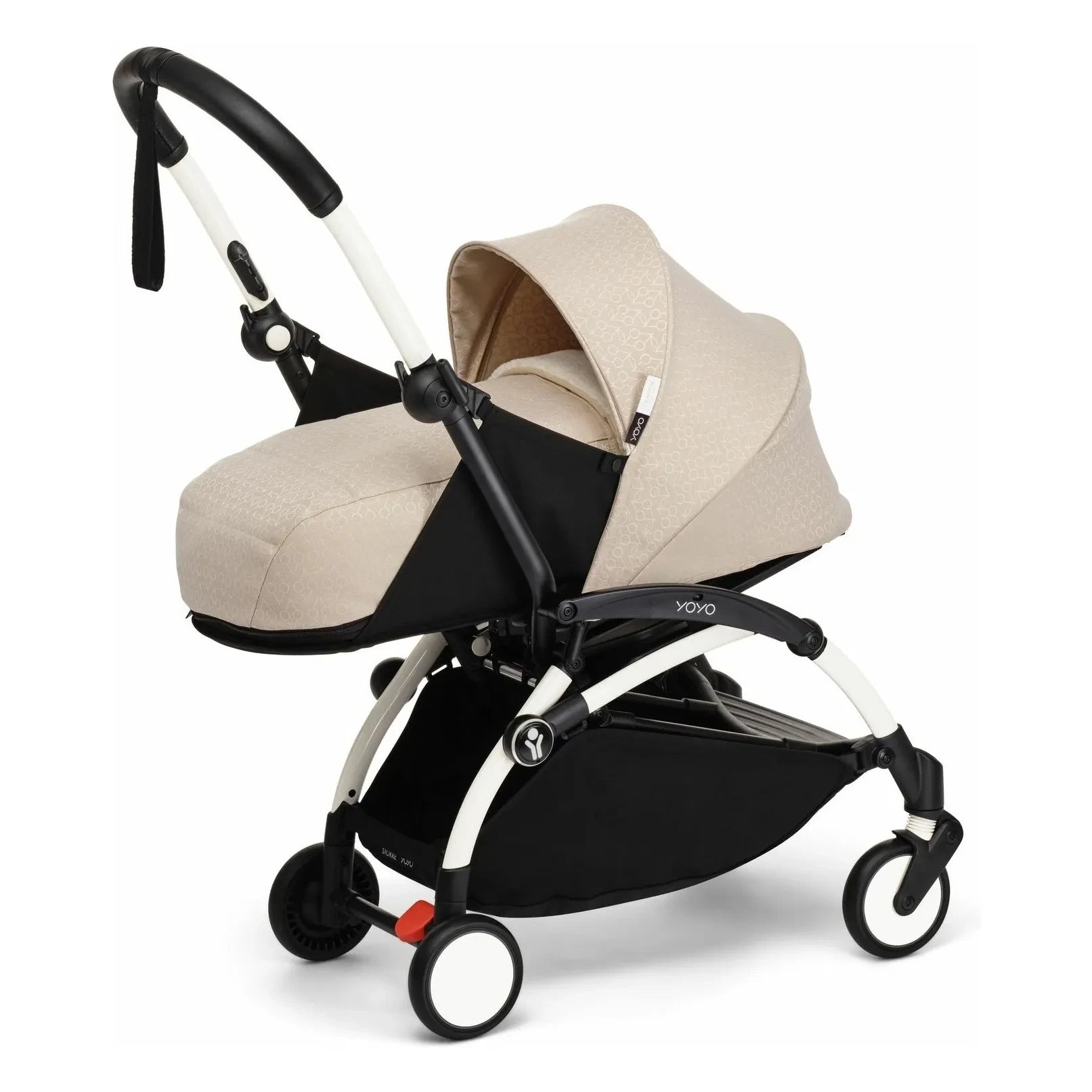 Stokke® - YOYO³ Bonpoint 0+ yenidoğan bebek arabası Beyaz çerçeve | Bej