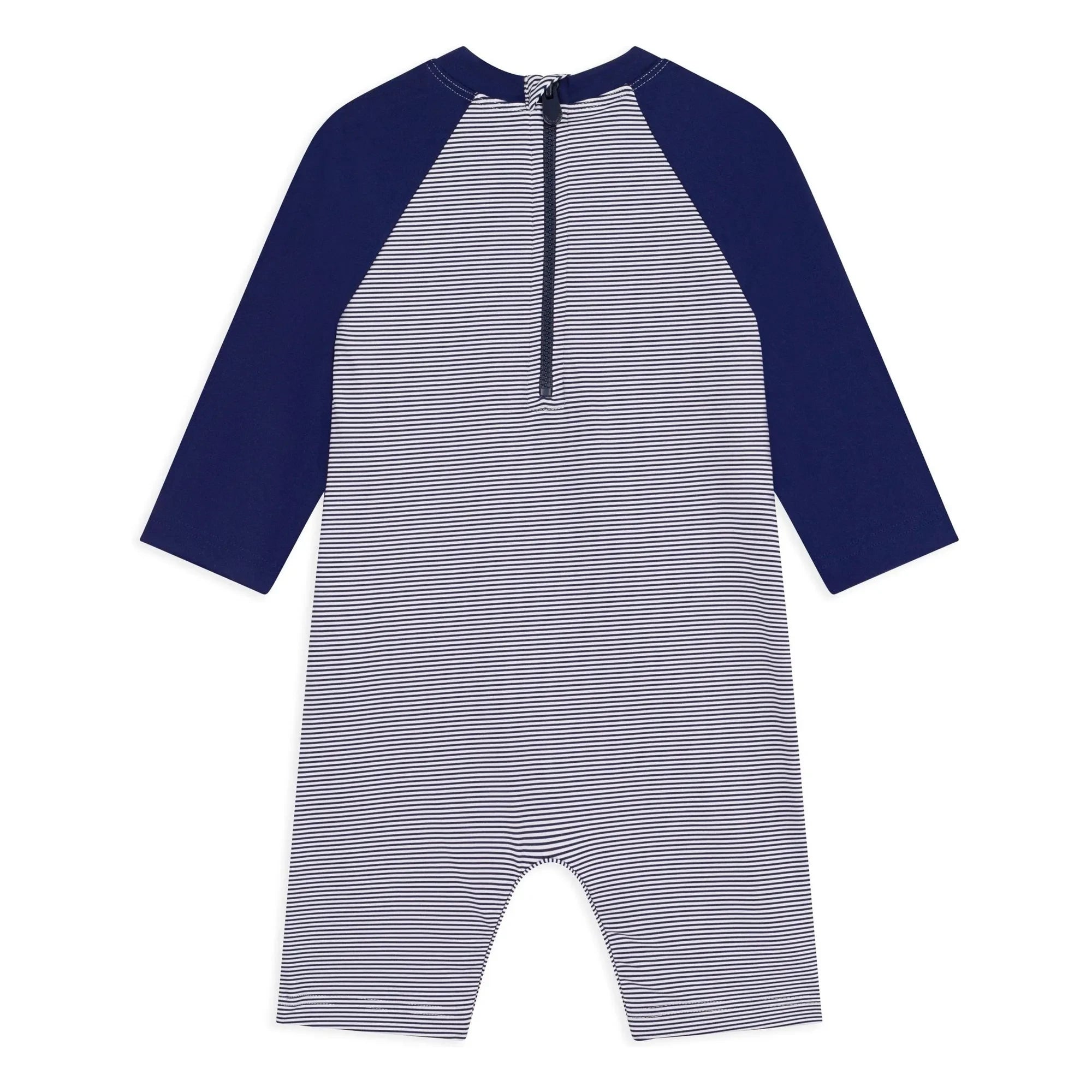 Petit Bateau - Gestreifter UV-Schutz-Badeanzug | Blau