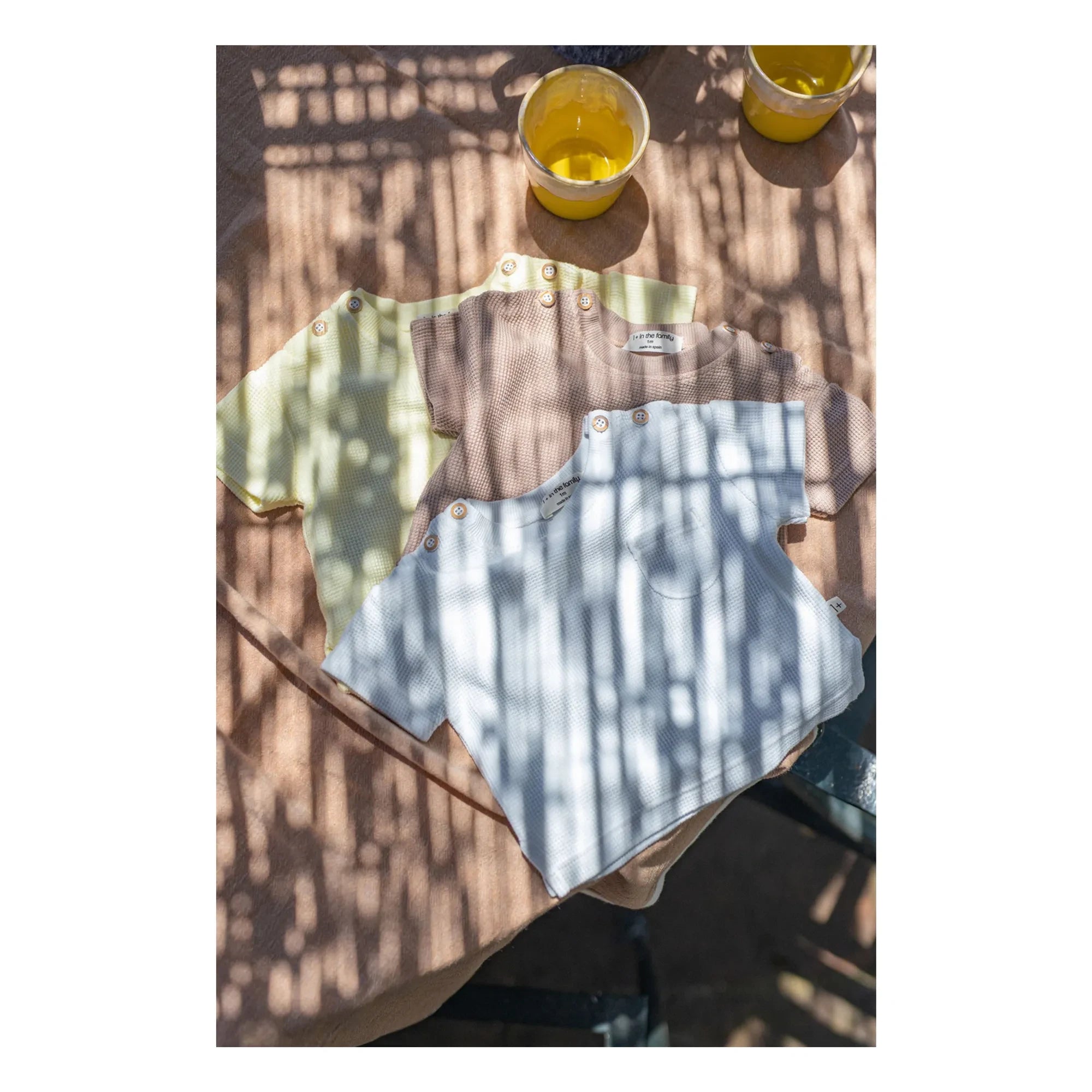 1+ in the family - Delion Waffle T-Shirt | Hellblau