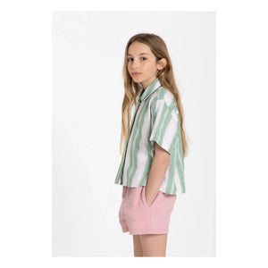 Smallable Kid - Sawyer Gestreiftes Hemd | Mintgrün