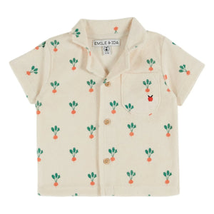 Emile et Ida - Bio-Baumwolle Radieschenschwamm Shirt | Creme