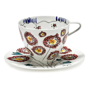 Serax - Kaffeetasse und Untertasse Anemone, Serax for Marni - 2er Set | Milchartig