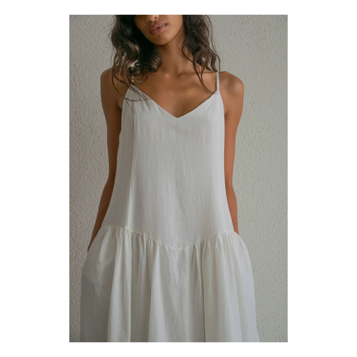 THEAVANT - Grace Kleid aus Baumwoll- und Seidenpopeline | Weiß