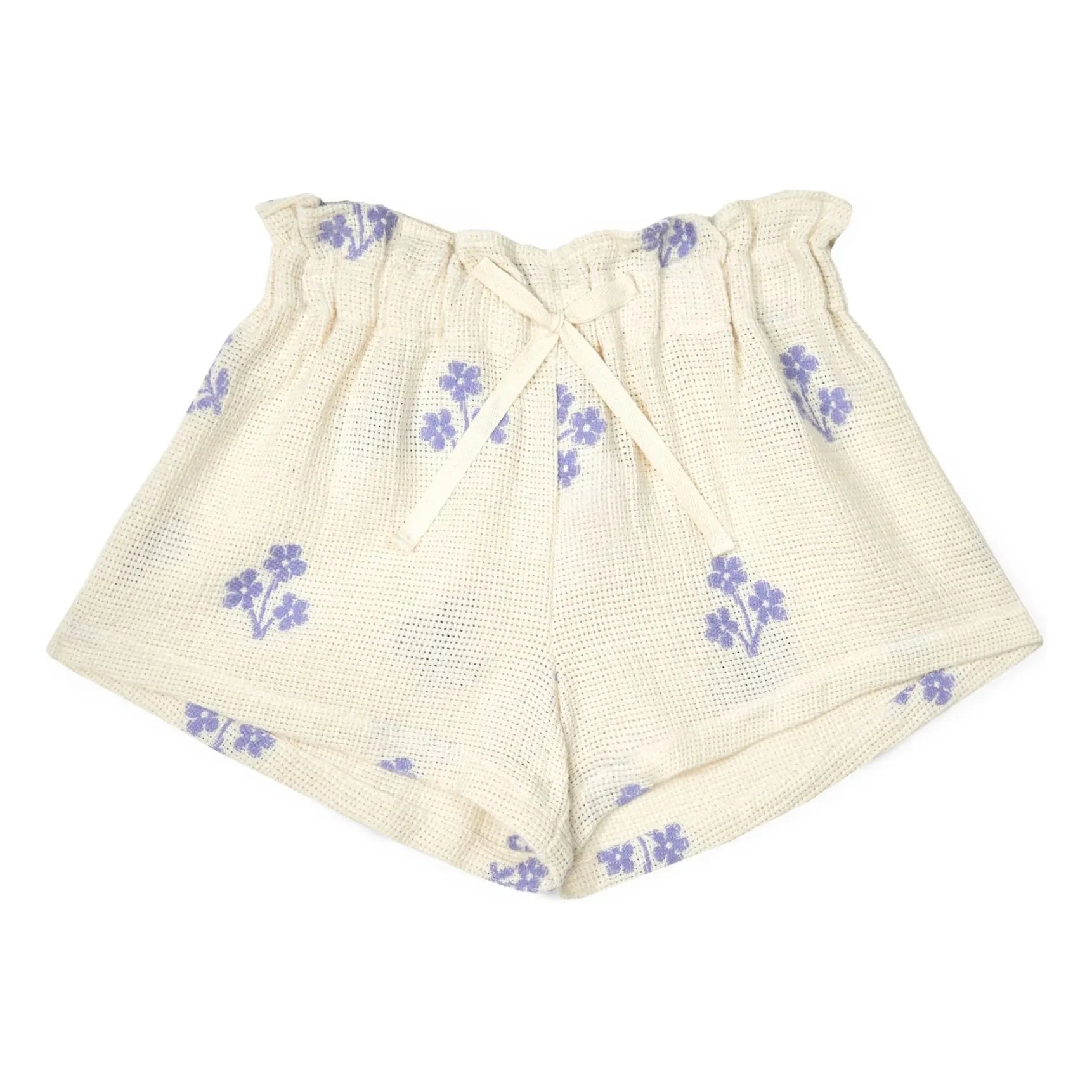 Mipounet - Sandrine Bio-Baumwoll Blumen Shorts | Ecru