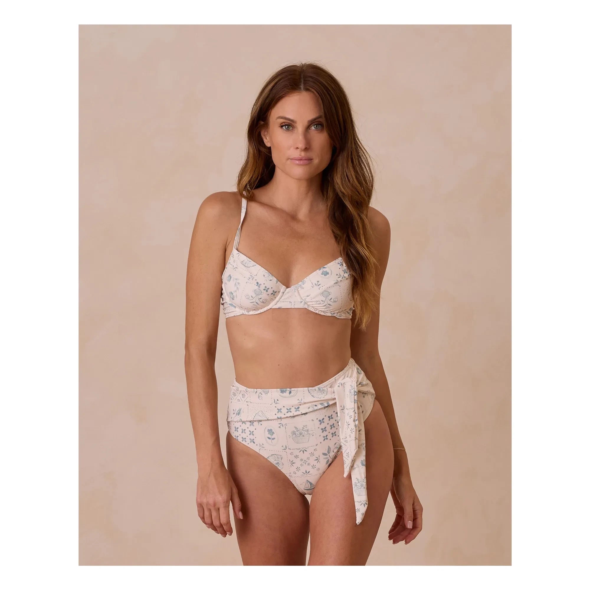 Rylee + Cru - Tile Jersey-Top aus recycelten Fasern | Ecru