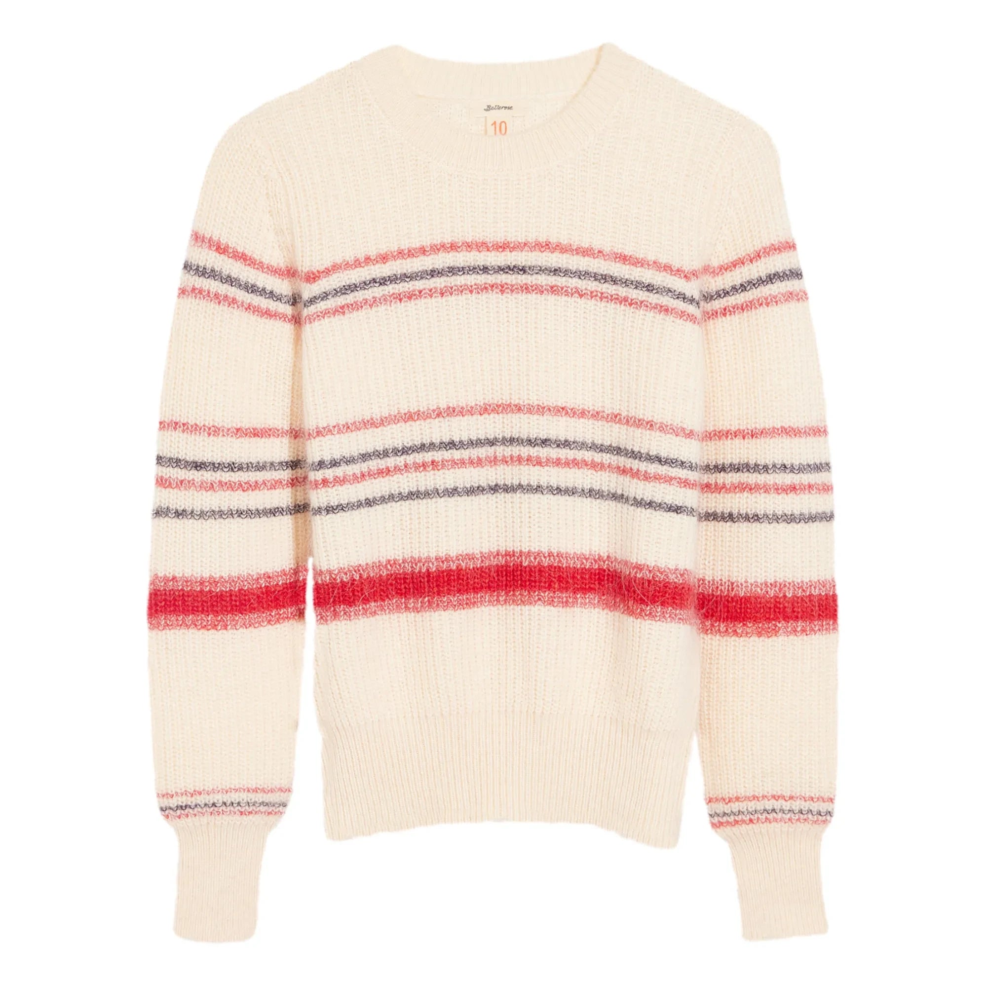 Bellerose - Diosy Gestreifter Pullover | Ecru
