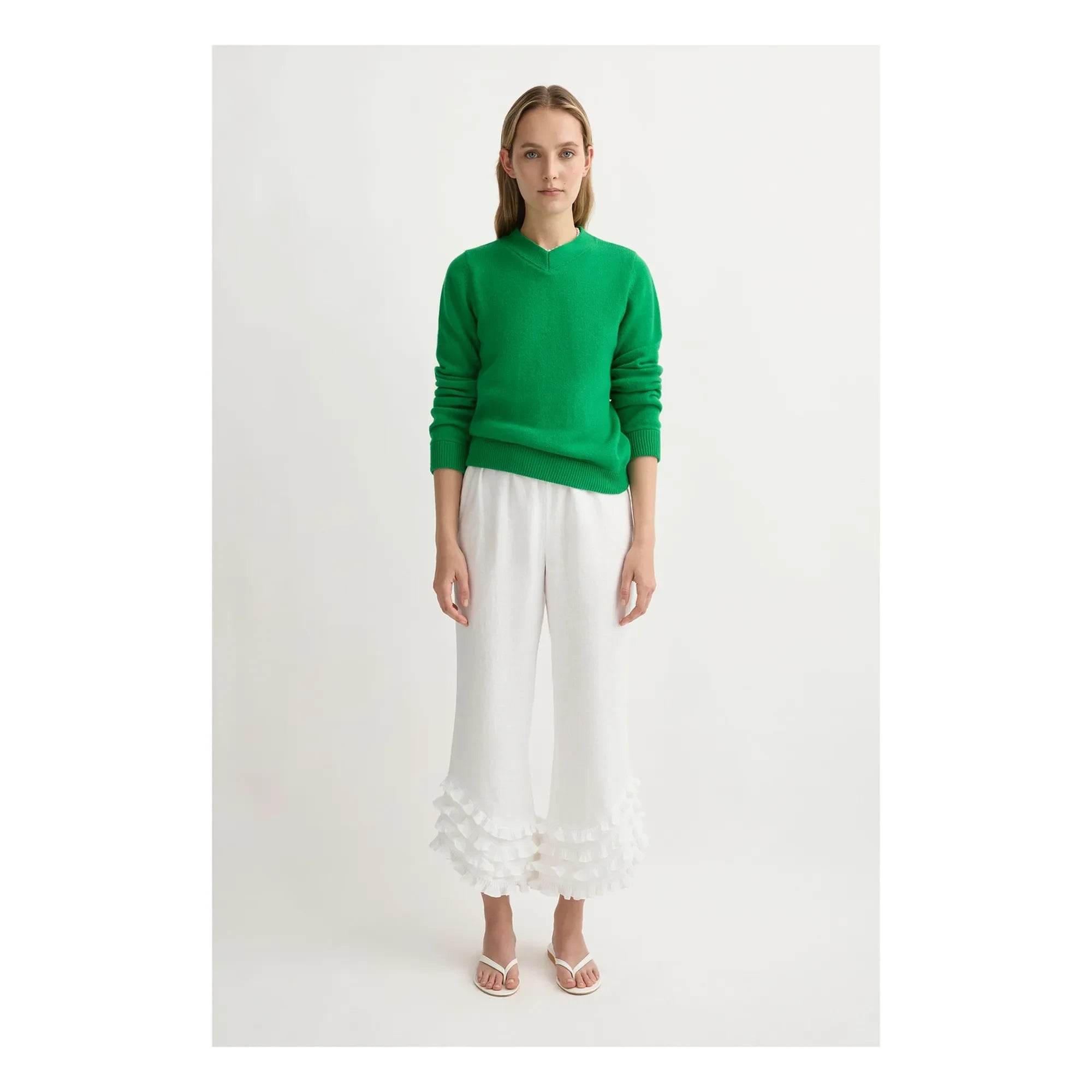 Posse - Florence Leinenhose | Weiß - Elfenbein
