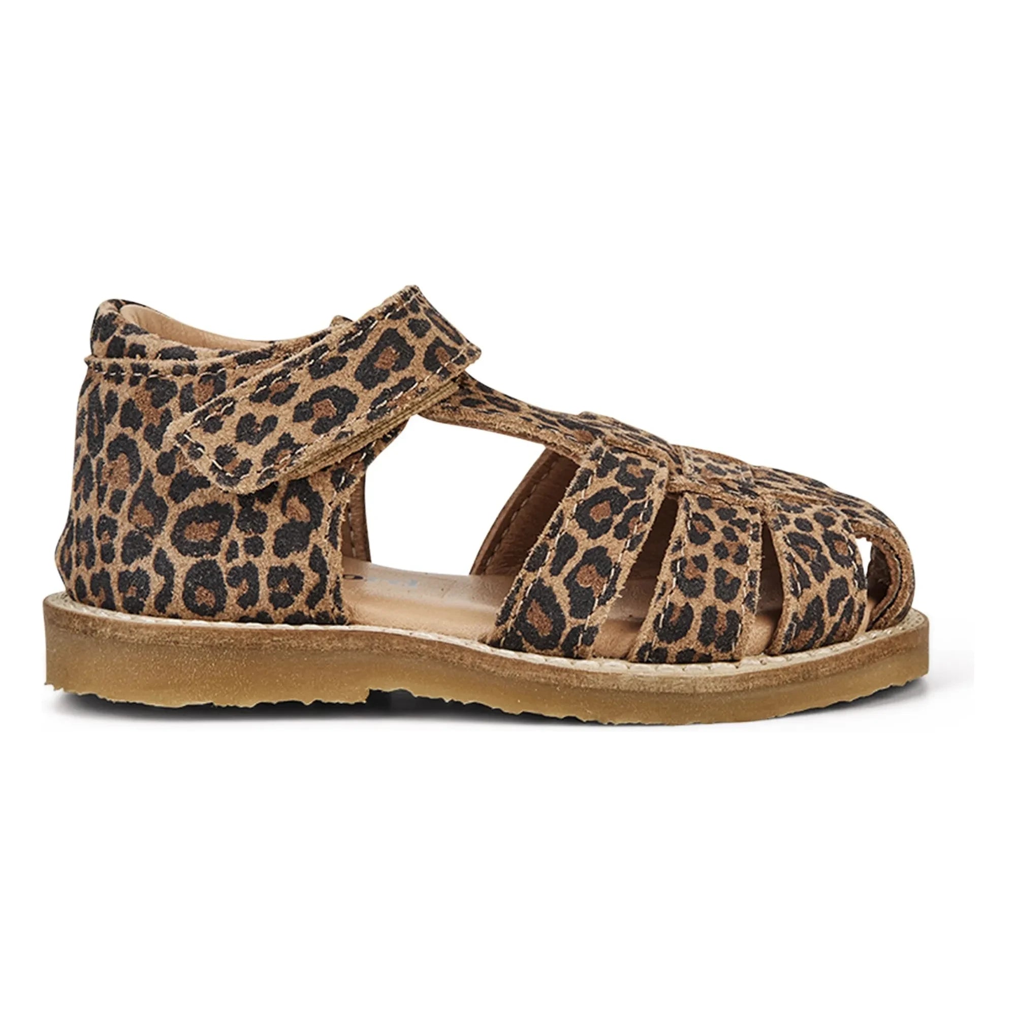 Petit Nord – Klassische Leoparden-Sandalen mit Riemen | Braun
