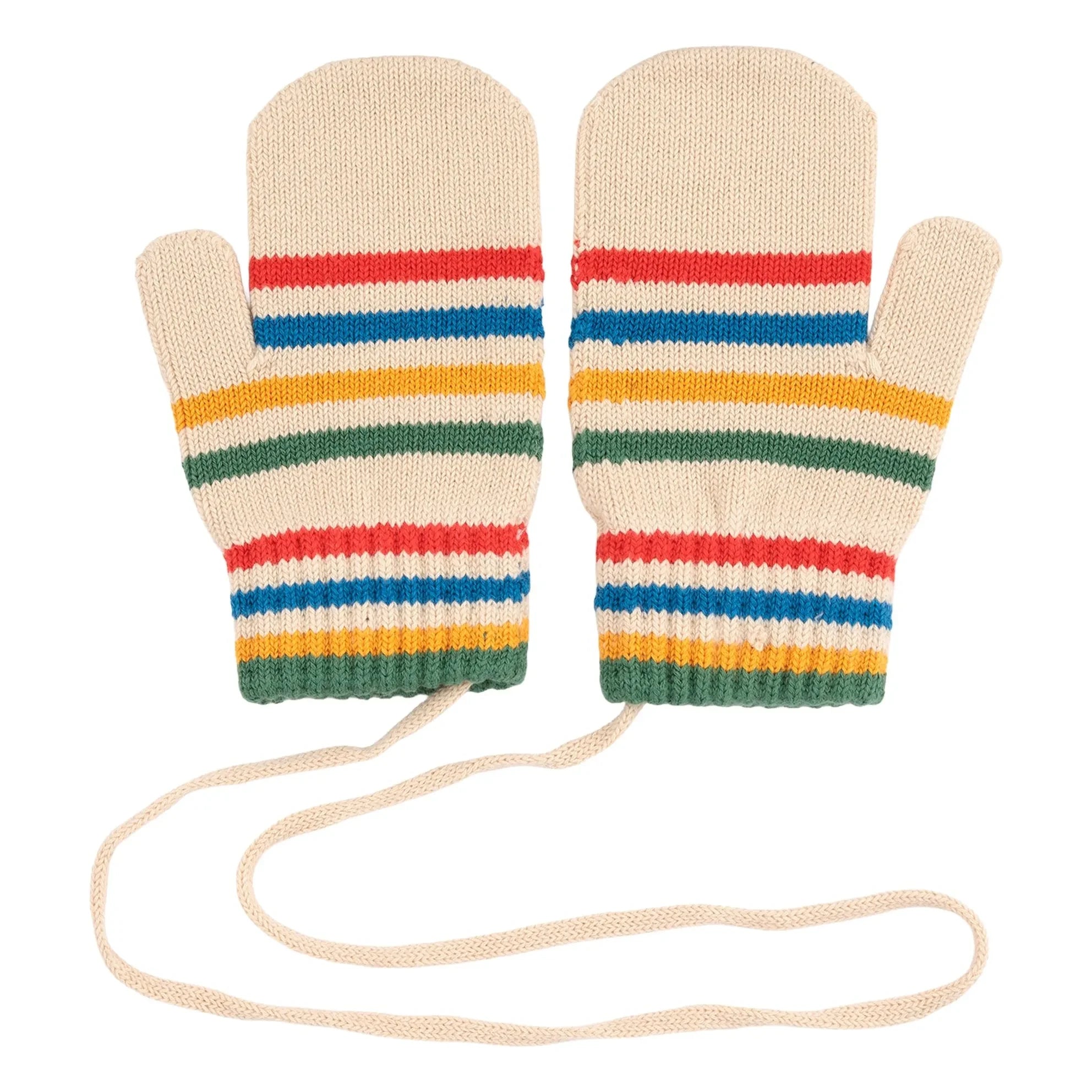 Bobo Choses - Gestreifte Handschuhe | Beige