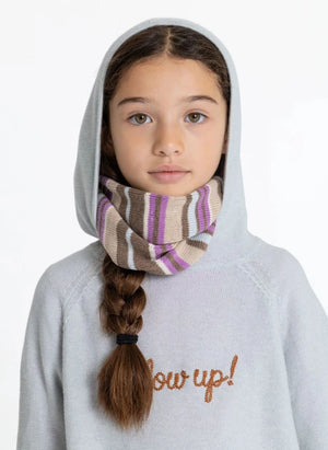 Smallable Kid - Ninon Gestreifter Wollschal | Rosa