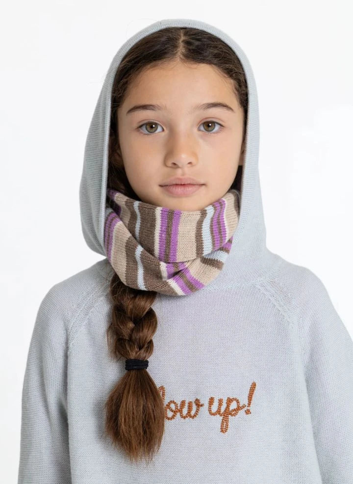 Smallable Kid - Ninon Gestreifter Wollschal | Rosa