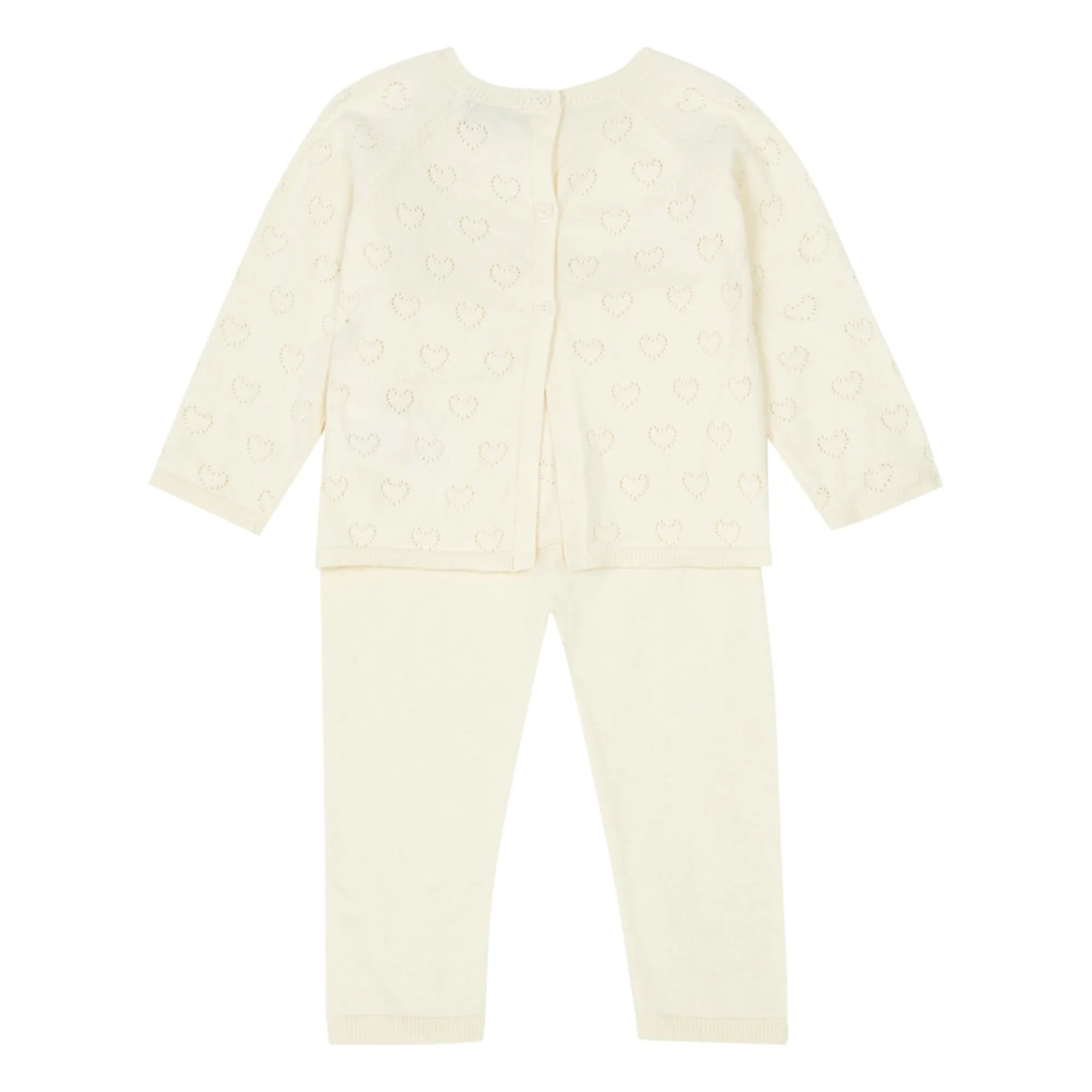 Bonton - Leichter Strickpullover und Leggings | Ecru