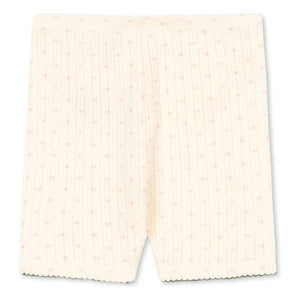Konges Sløjd - Minnie Hearts Bio-Baumwoll-Radlerhose | Ecru