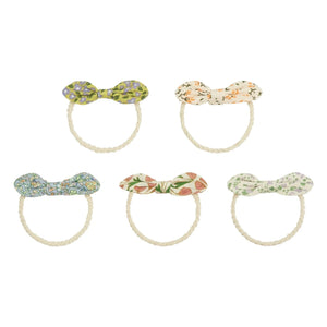 Mimi & Lula - 5er-Set Blumen-Knoten-Haargummis | Ecru