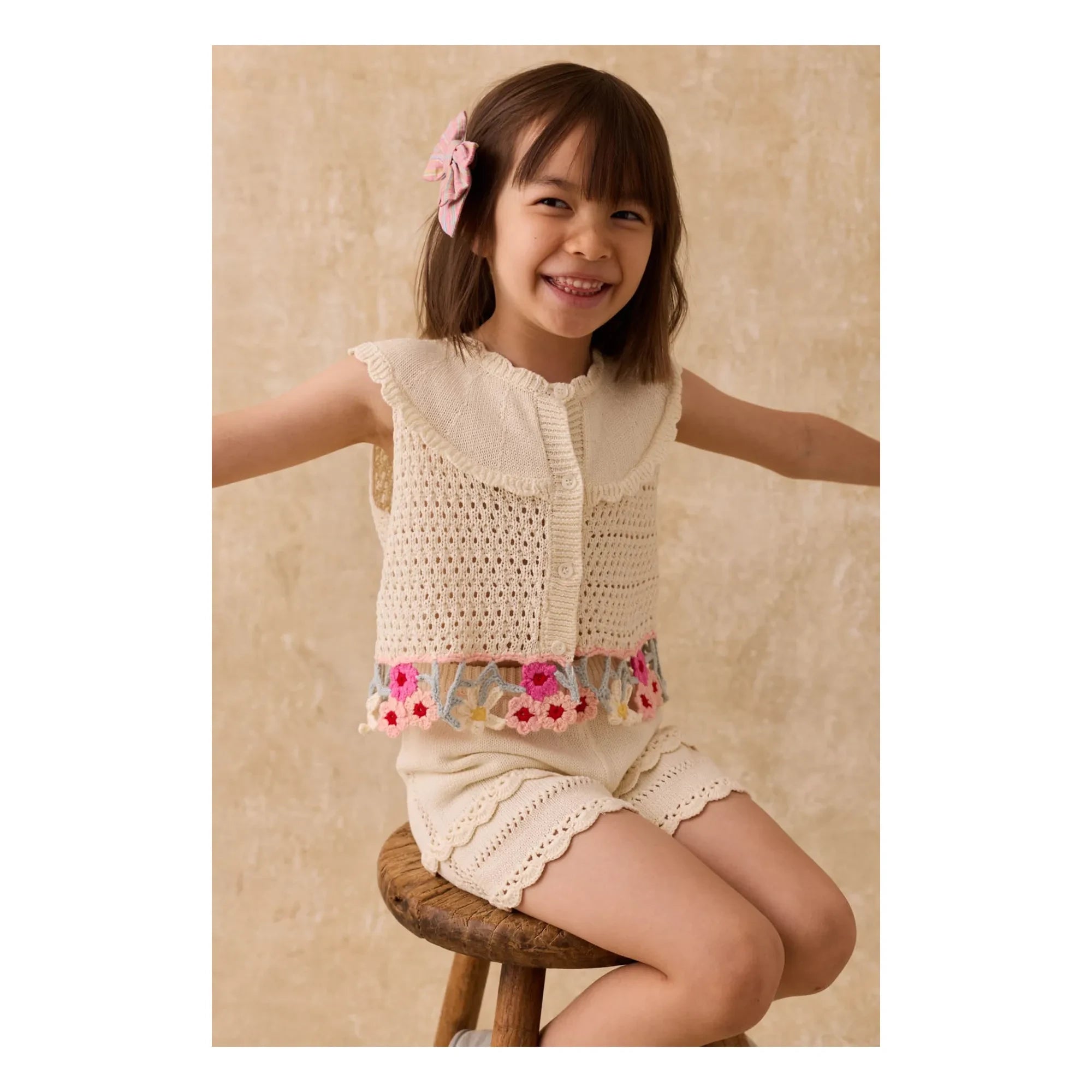 Louise Misha - Elea Maille Besticktes Oberteil | Creme