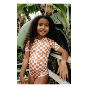 Beach & Bandits - Kariertes Hola UV-Badeset aus recycelten Fasern | Creme