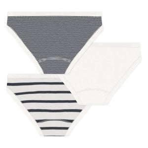 Petit Bateau - Marine Culotte aus Bio-Baumwolle im 3er-Pack | Marineblau