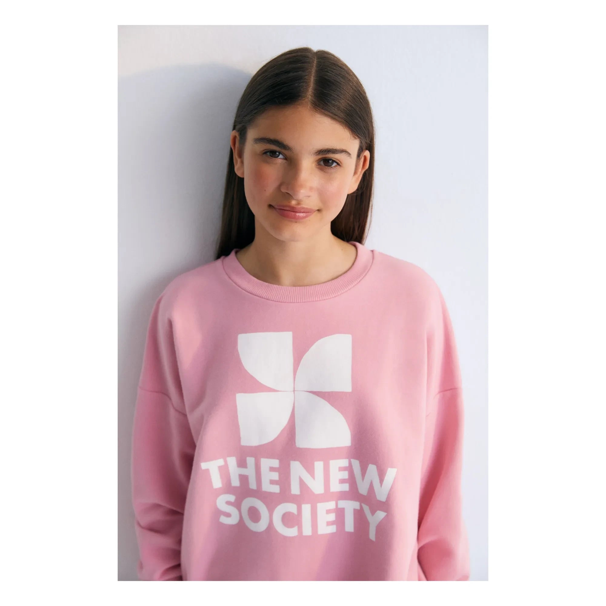 the new society - Mykonos Logo Sweat | Candy Pink