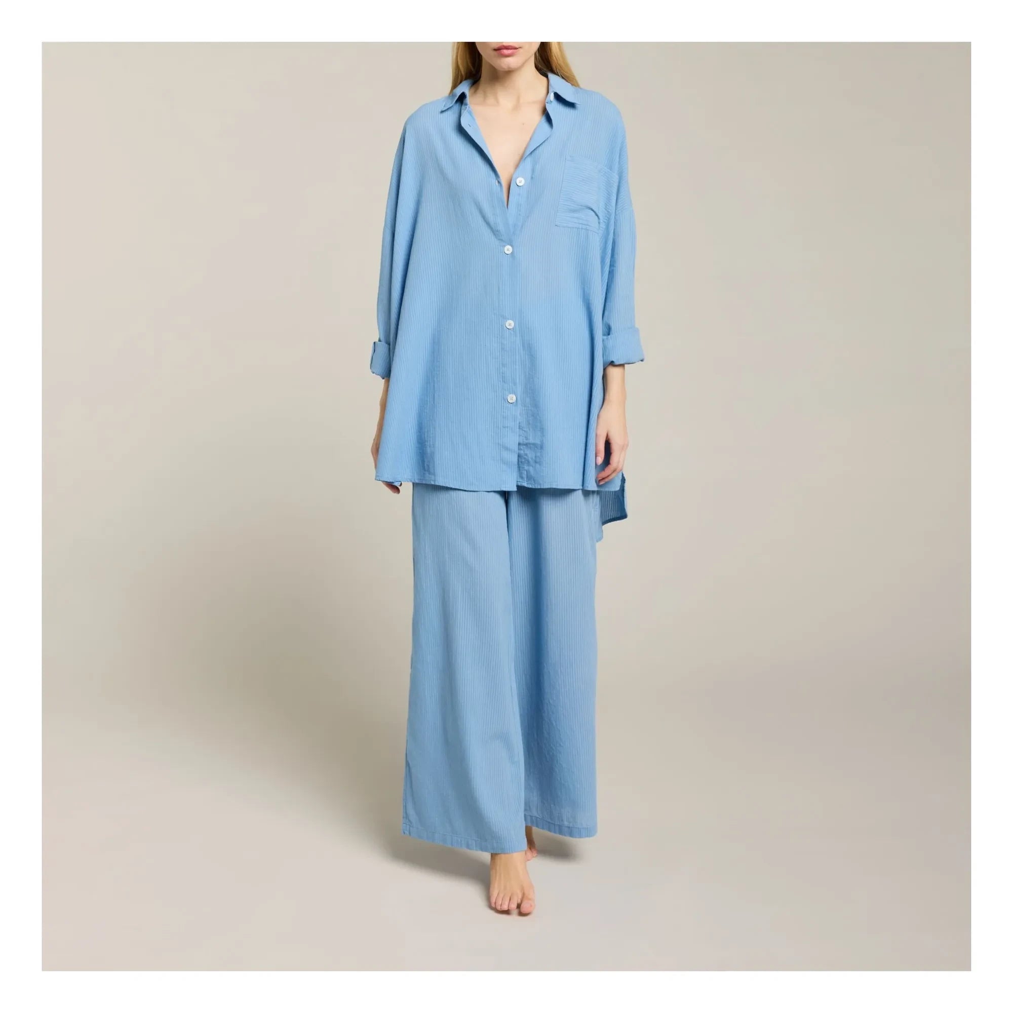 Maison Saint Julien - Cap Estel Voile de Coton Hose | Himmelblau