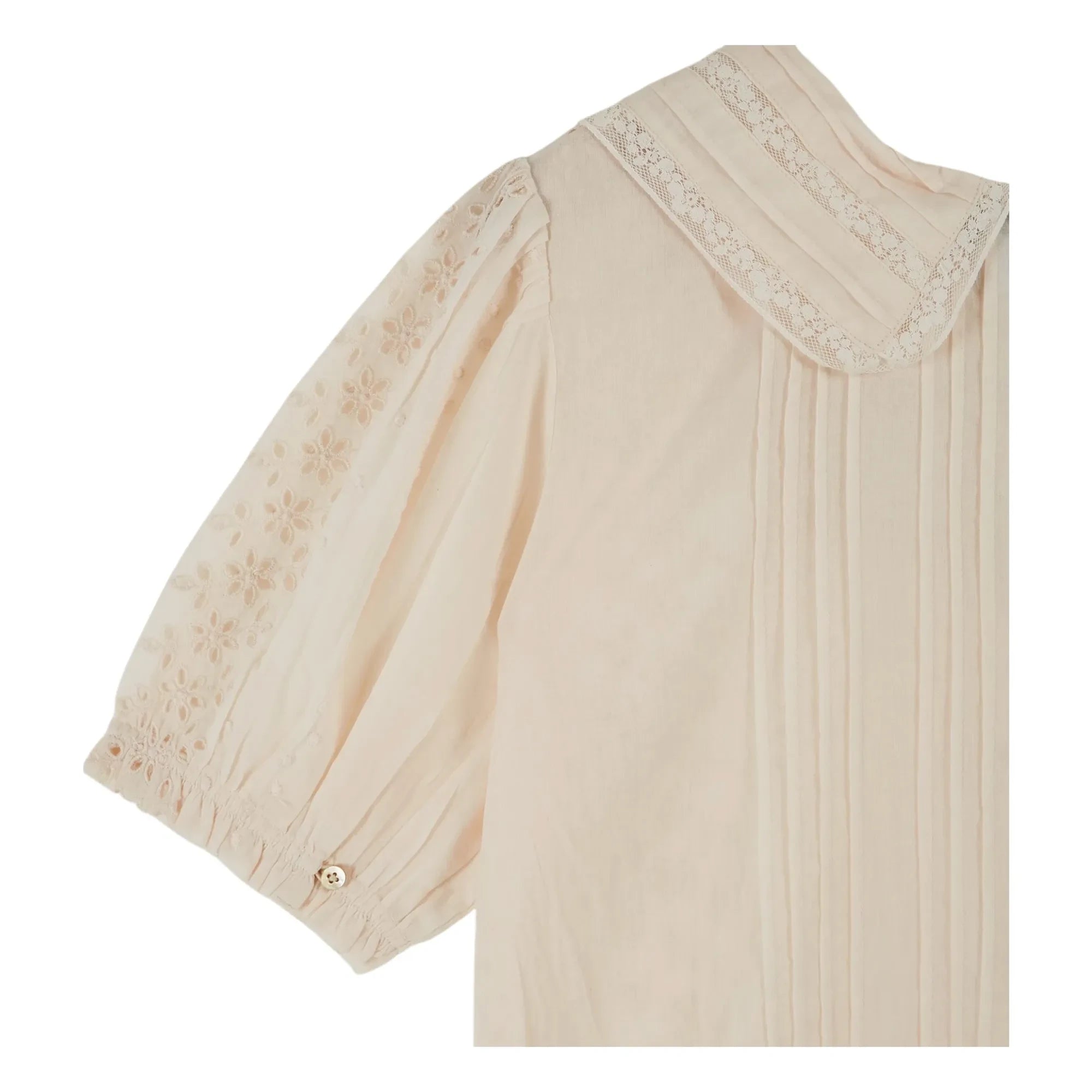 Emile et Ida – Vintage-Baumwollbluse | Creme