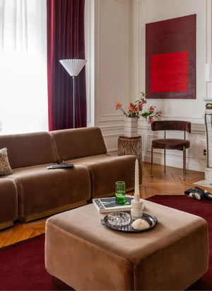 The Socialite Family - Glatter Velvet Rotondo Modular Sofa | Mocha