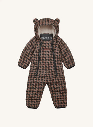 Töastie - Wasserdichte Houndstooth Cloud Jacke Aus Recycletem Material | Braun