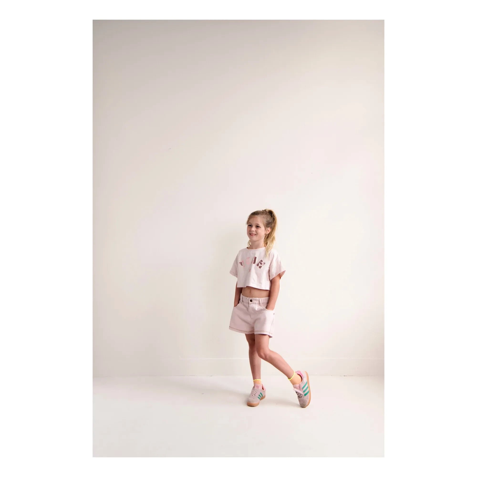 Jenest - Lizzy Yeah Crop T-Shirt Bio-Baumwolle | Blassrosa
