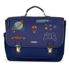 Caramel & Cie - Pixel Art Tasche | Marineblau