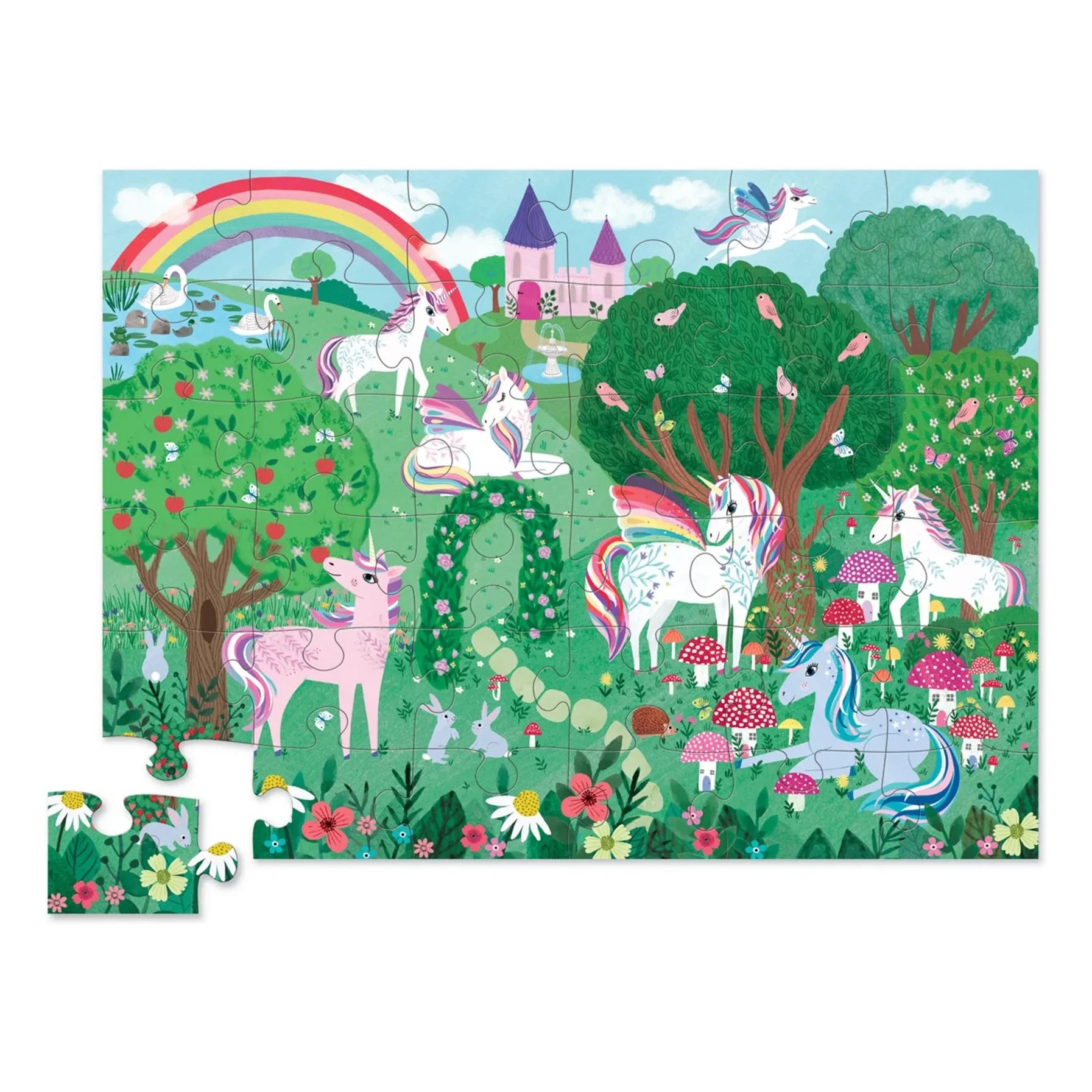 Crocodile Creek - Einhorn-Garten Puzzle - 36 Teile