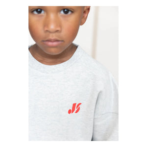 Jenest - Sweatshirt aus Bio-Baumwolle mit Farbblock-Design | Hellgrau