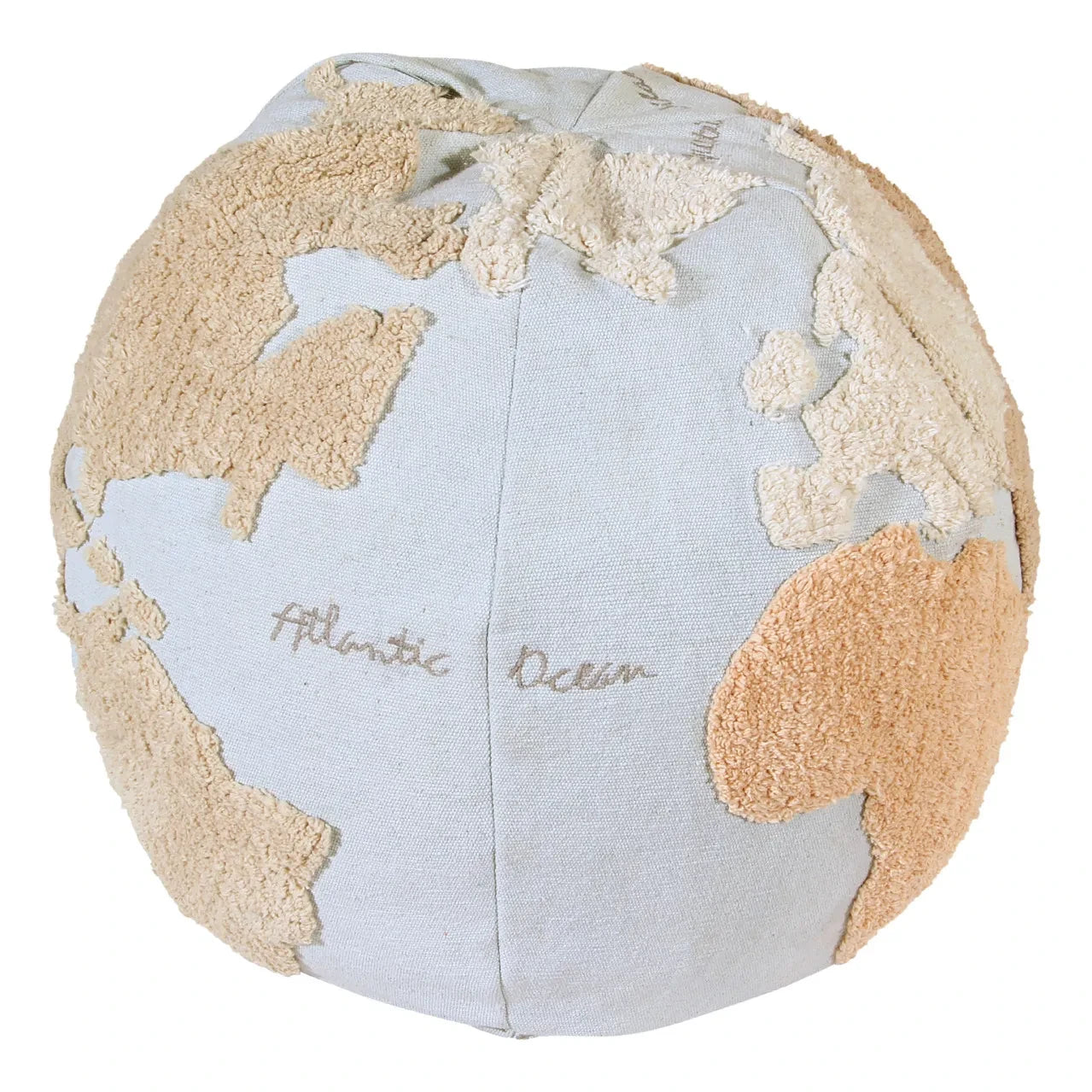 Lorena Canals - Weltkarte Pouf | Hellblau