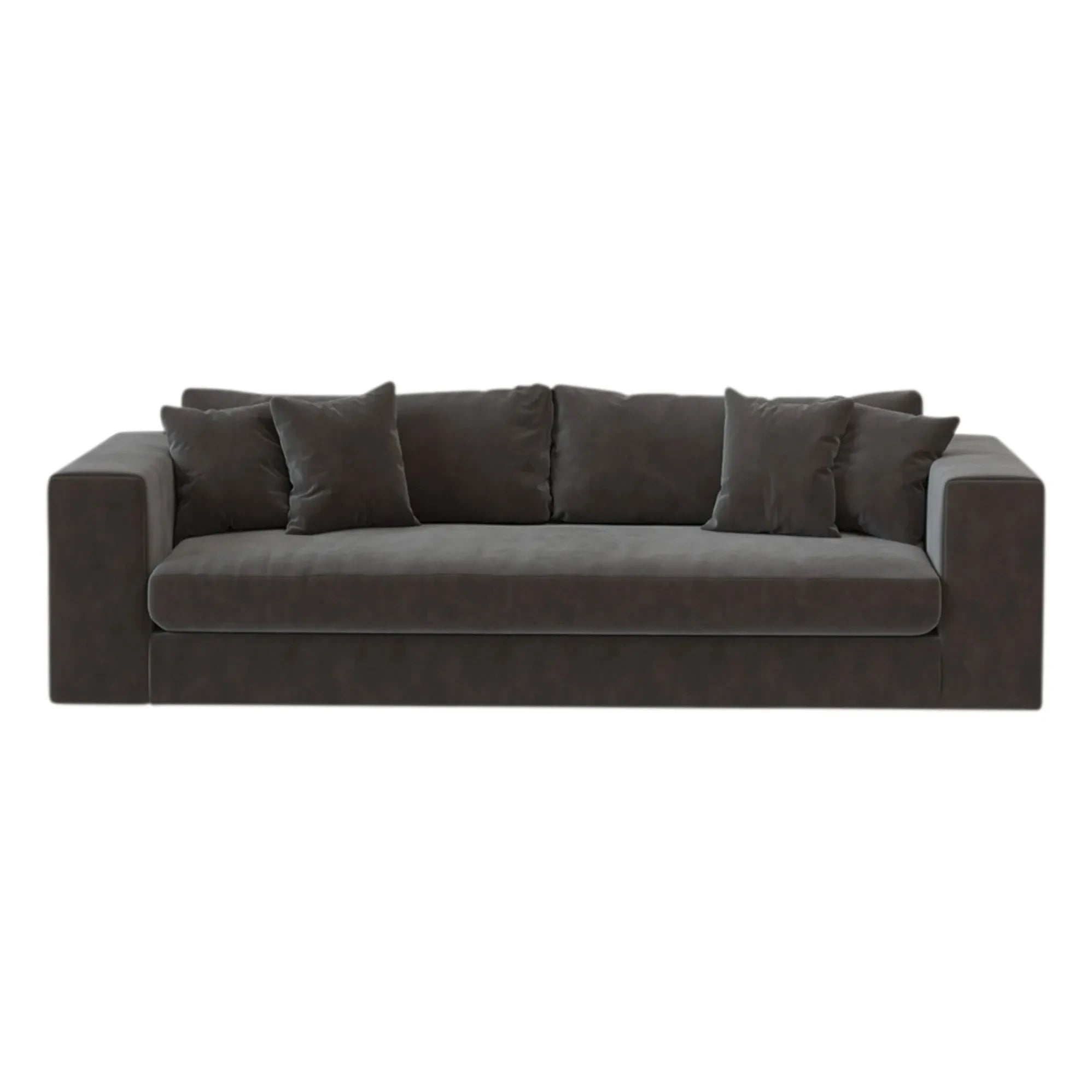 Panac Edition – Bellechasse 3-Sitzer Sofa mit Samtbezug – 245 cm | Anthrazit