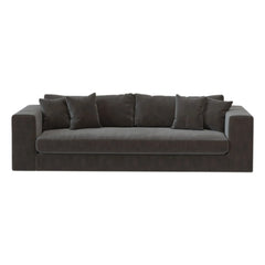 Panac Edition – Bellechasse 3-Sitzer Sofa mit Samtbezug – 245 cm | Anthrazit