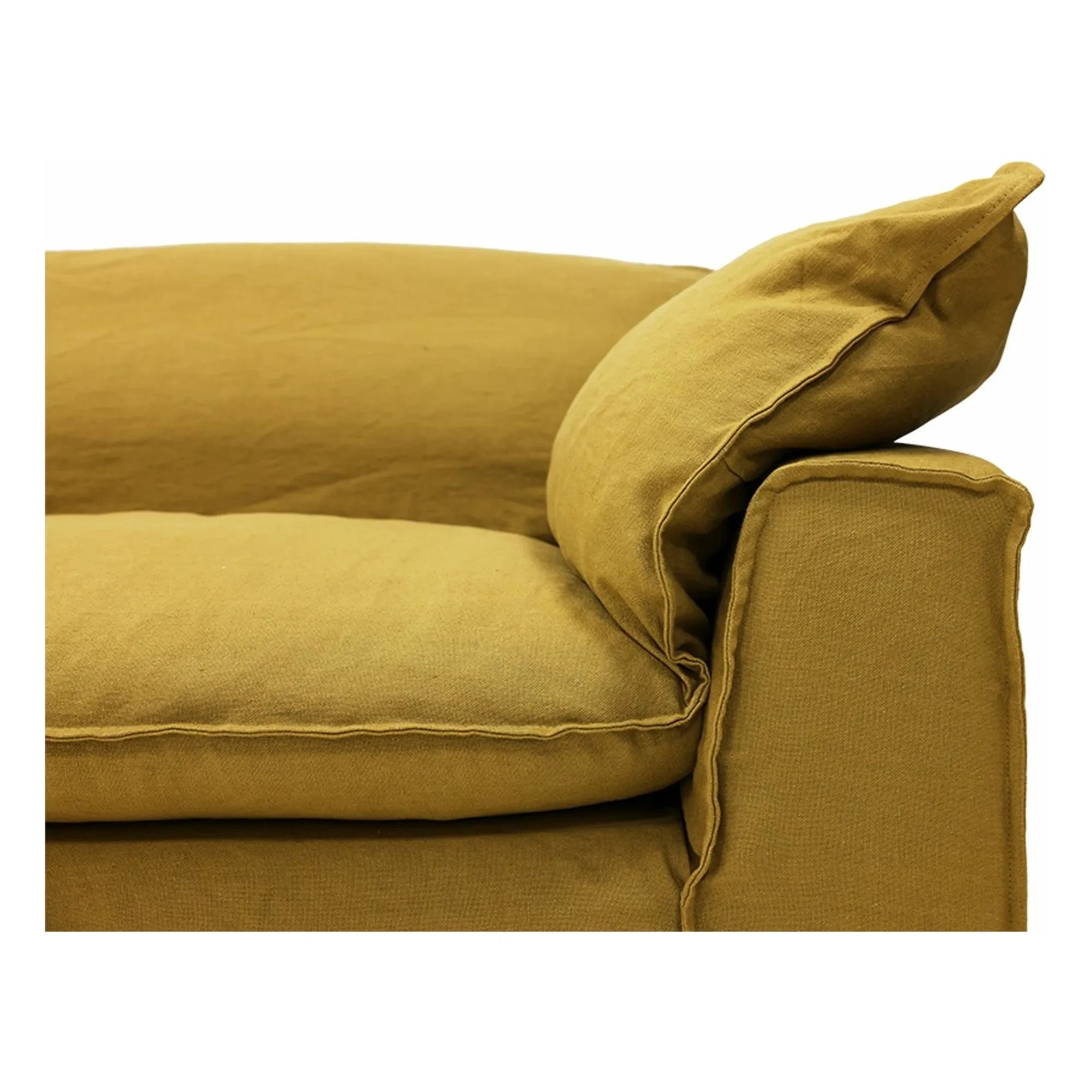 HKliving - Nomad 3-Sitzer Leinen Sofa | Ocker