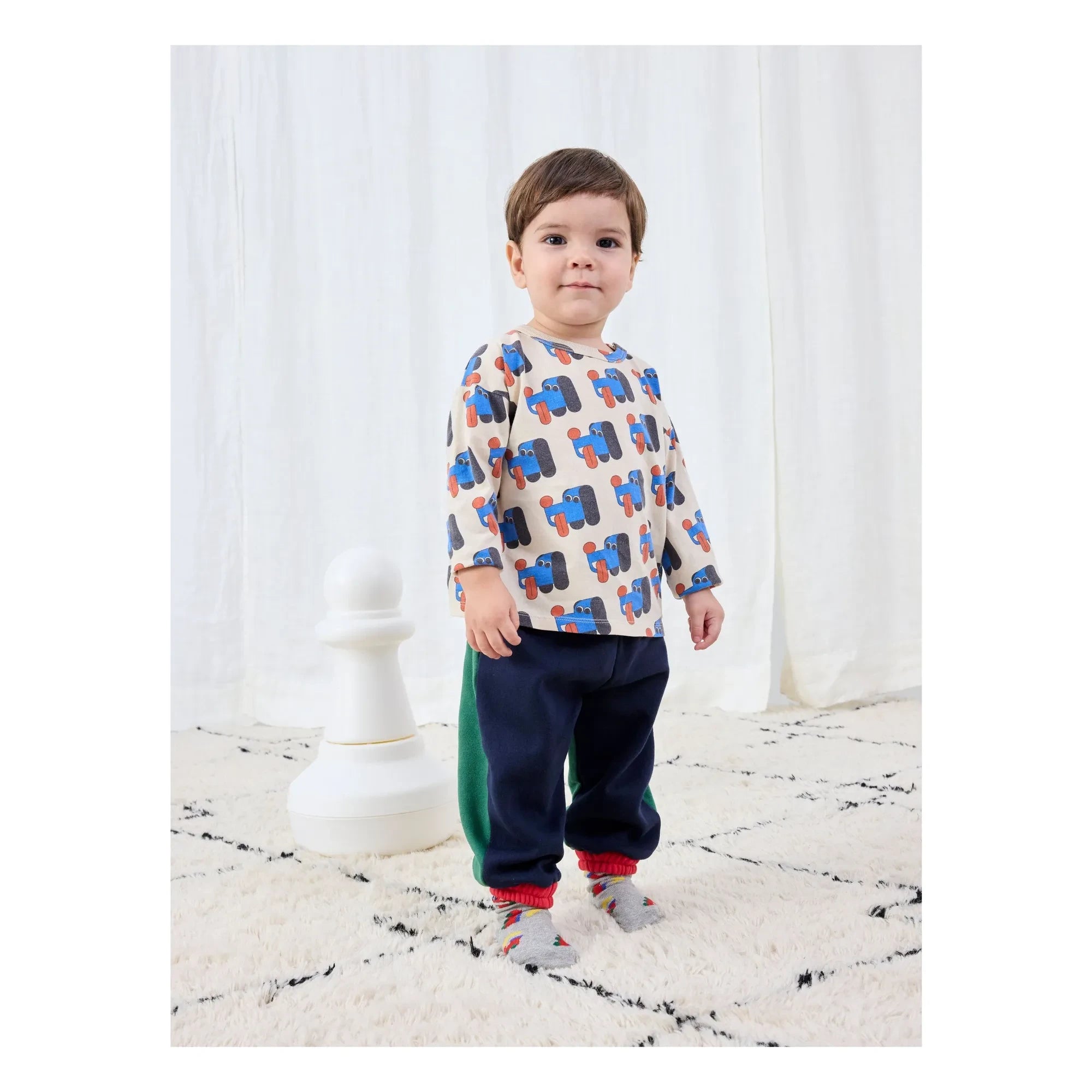 Bobo Choses - Jogginghose aus Bio-Baumwolle mit Farbblock-Design | Marineblau