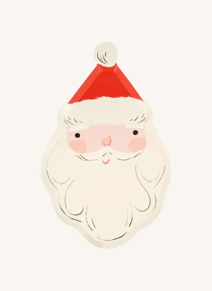 Meri Meri - Weihnachtsmann-Geschirr - 8er Set